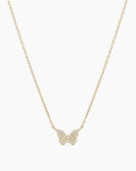 DiamondButterfly Necklace || option::14K Solid Gold