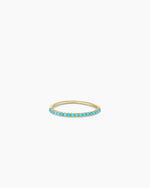Turquoise Row Ring || option::14K Solid Gold