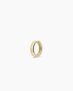 14K Gold Lou Helium Huggie || option::14K Solid Gold, 11mm