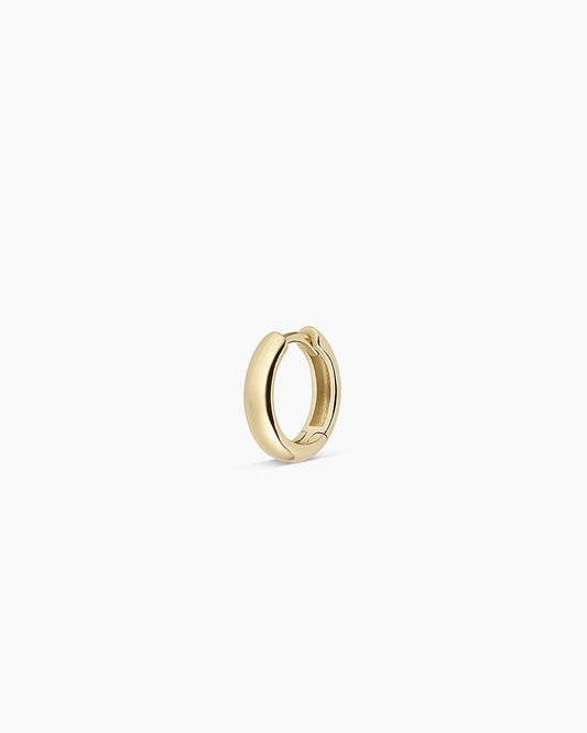 14K Gold Lou Helium Huggie || option::14K Solid Gold, 11mm