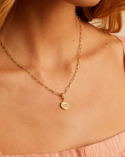 Zodiac Parker Charm || option::18K Gold Plated, Pisces || set::zodiac-parker-charm-pisces-stl