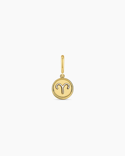 Zodiac Parker Charm || option::18K Gold Plated, Aries