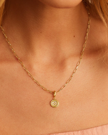 Zodiac Parker Charm || option::18K Gold Plated, Cancer || set::zodiac-parker-charm-aries-stl