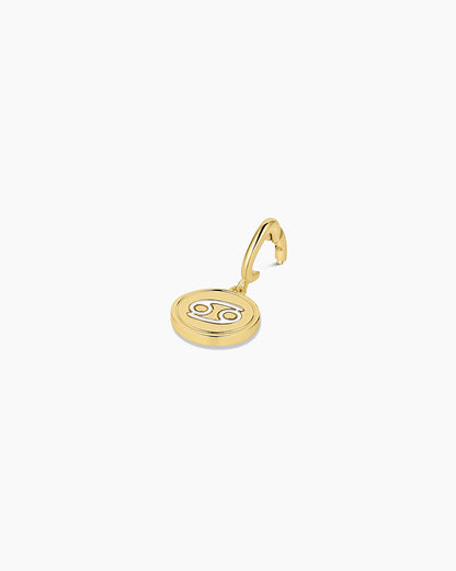 Zodiac Parker Charm || option::18K Gold Plated, Cancer