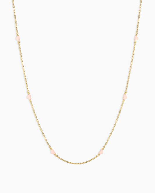 Pink Amour Necklace || option::18K Gold Plated