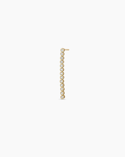 Lab Grown Diamond Classic Tennis Drop Single Earring || option::14K Solid Gold
