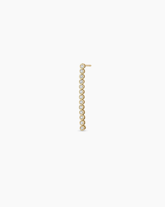 Lab Grown Diamond Classic Tennis Drop Single Earring || option::14K Solid Gold