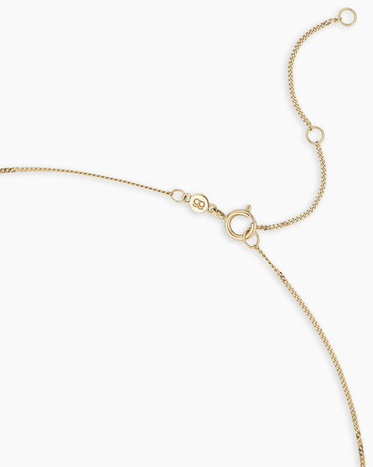 Lab Grown Diamond Pear Charm Row Necklace || option::14K Solid Gold
