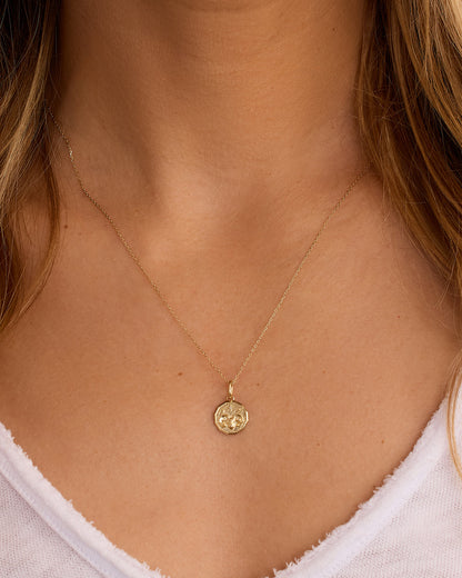 Diamond Zodiac Coin Charm