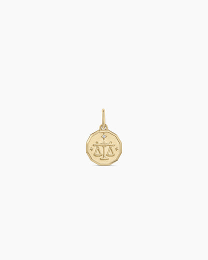 Diamond Zodiac Coin Charm