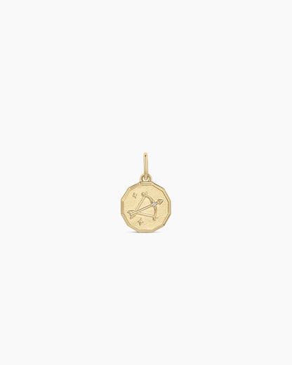 Diamond Zodiac Coin Charm