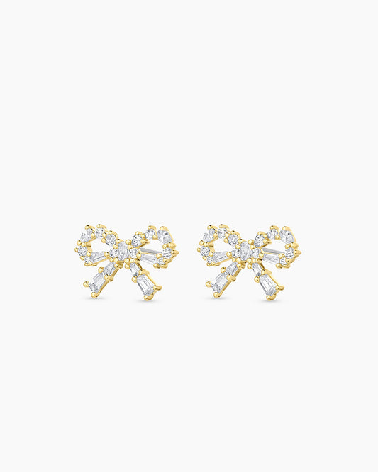 Fancy Bow Earrings || option::18K Gold Plated