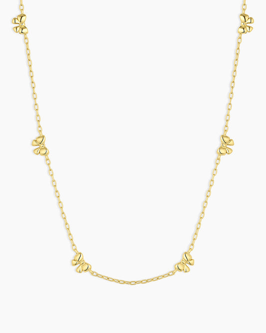 Mini Bow Necklace || option::18K Gold Plated