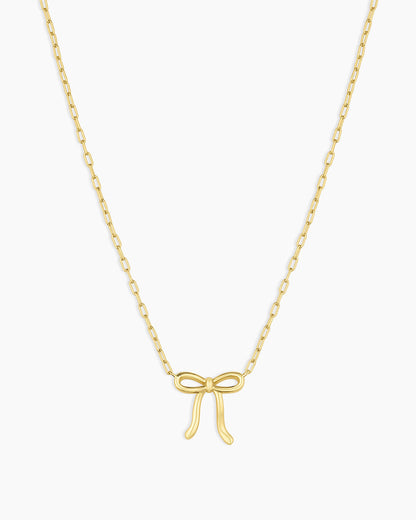 Put a Bow on it Necklace || option::18K Gold Plated