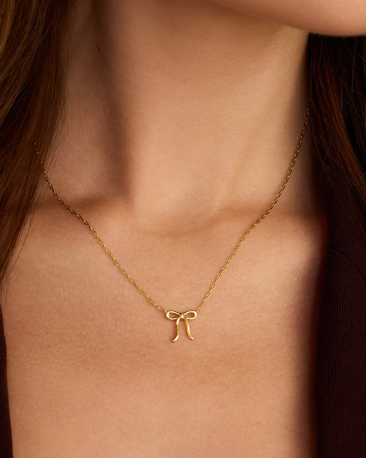 Put a Bow on it Necklace || option::18K Gold Plated