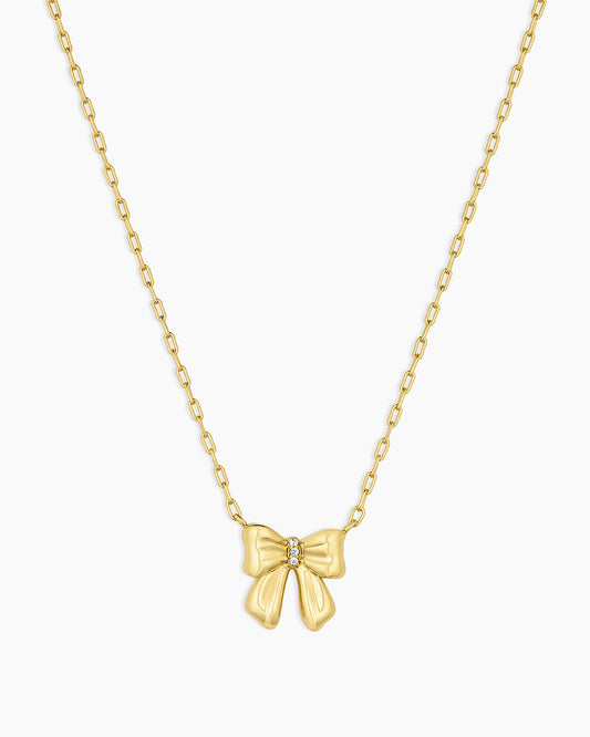 Bow Necklace || option::18K Gold Plated