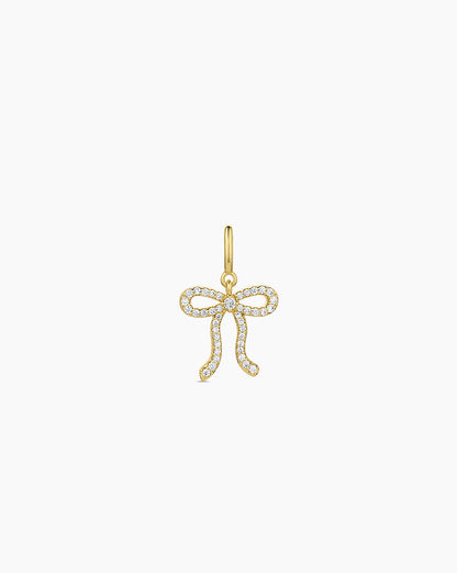 Bow Shimmer Parker Charm || option::18K Gold Plated