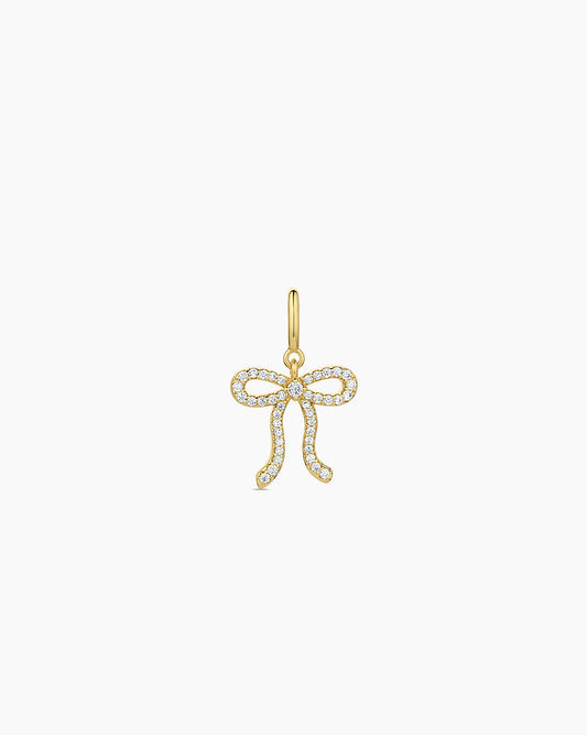 Bow Shimmer Parker Charm || option::18K Gold Plated