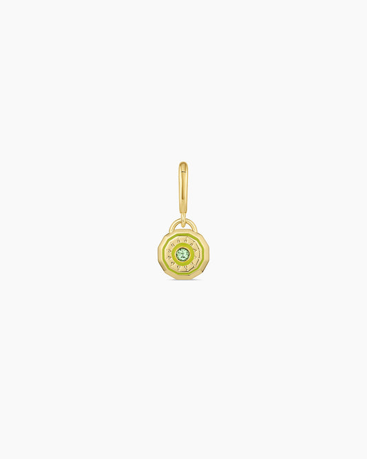 Birthstone Parker Charm || option::18K Gold Plated, Peridot - August