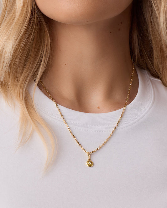 Birthstone Parker Charm || option::18K Gold Plated, Peridot - August