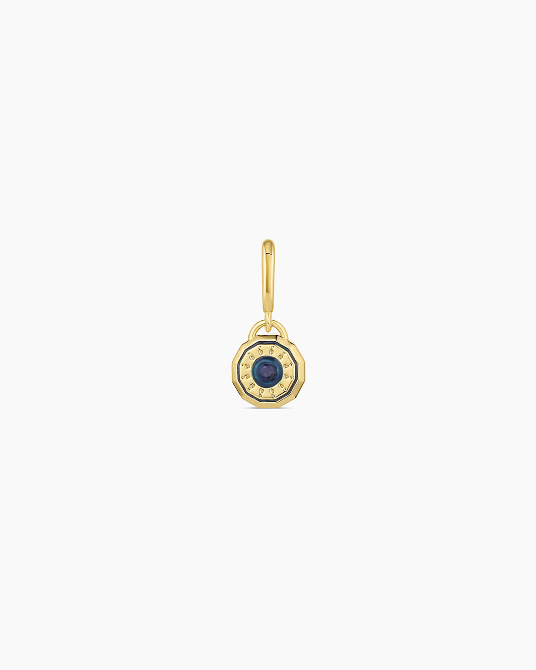 Birthstone Parker Charm || option::18K Gold Plated, Blue Sapphire - September