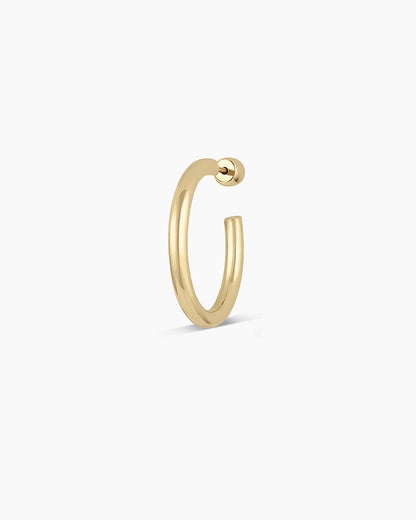 14K Gold Carter Hoops || option::14K Solid Gold, 25mm