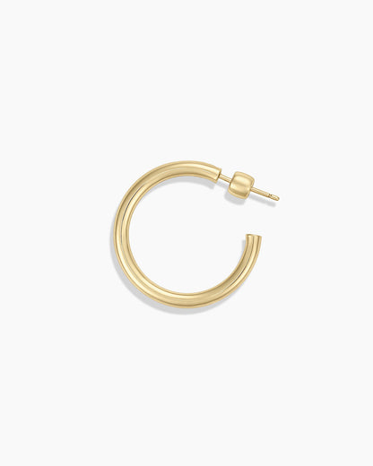 14K Gold Carter Hoops || option::14K Solid Gold, 25mm