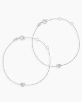 14k Solid White Gold