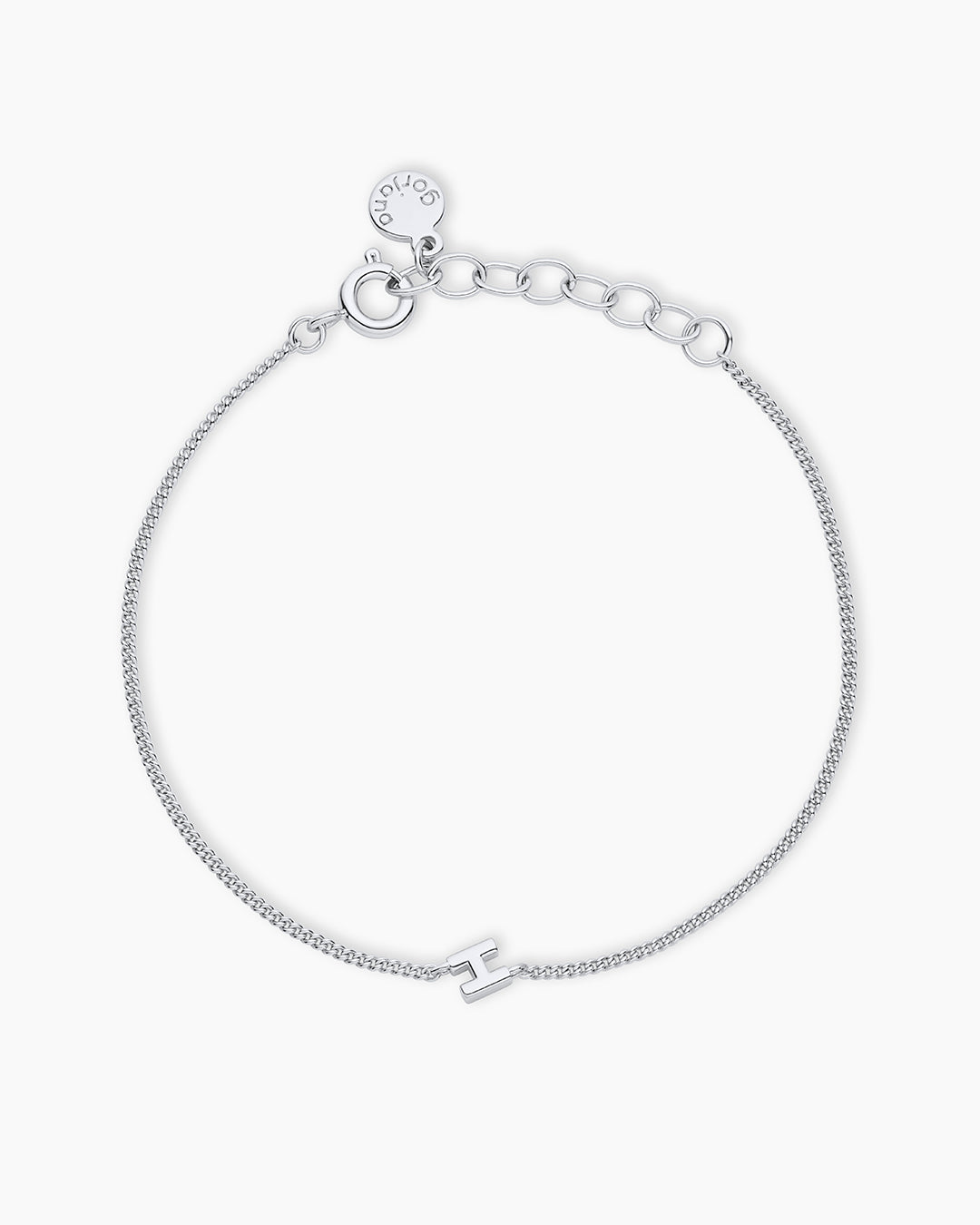 Wilder Mini Alphabet Bracelet || option:: Silver Plated, H