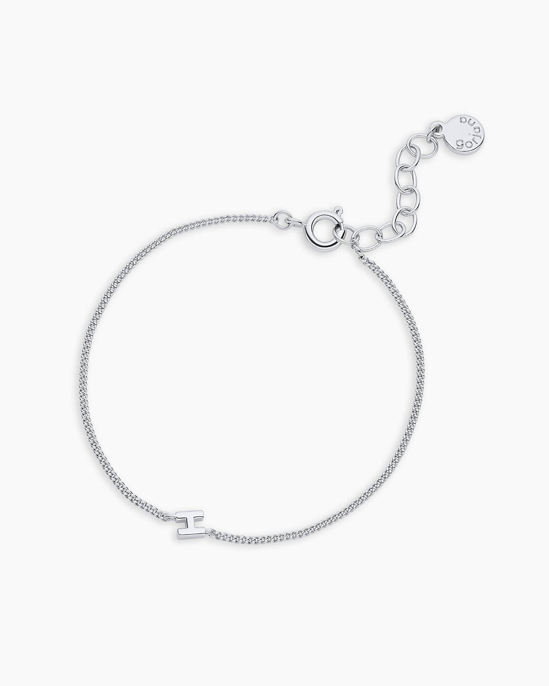 Wilder Mini Alphabet Bracelet || option:: Silver Plated, H