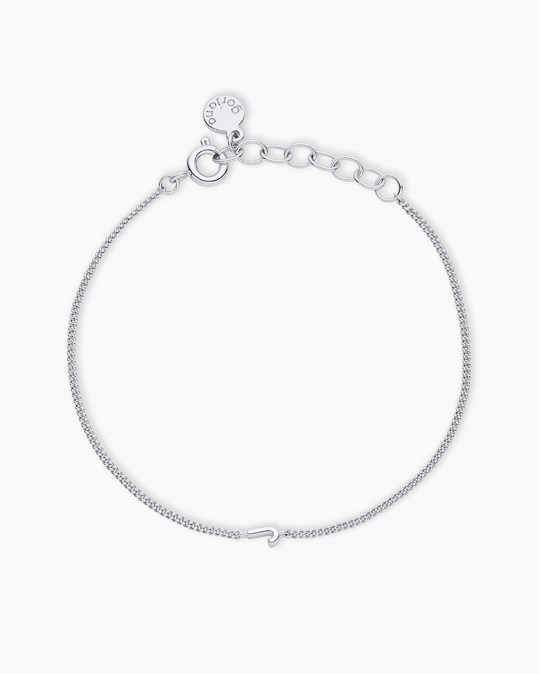 Wilder Mini Alphabet Bracelet || option:: Silver Plated, J