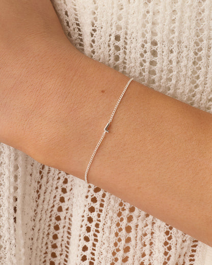 Wilder Mini Alphabet Bracelet || option:: Silver Plated, L