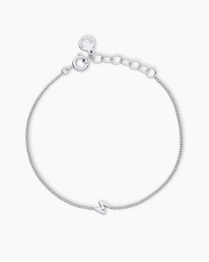 Wilder Mini Alphabet Bracelet || option:: Silver Plated, M