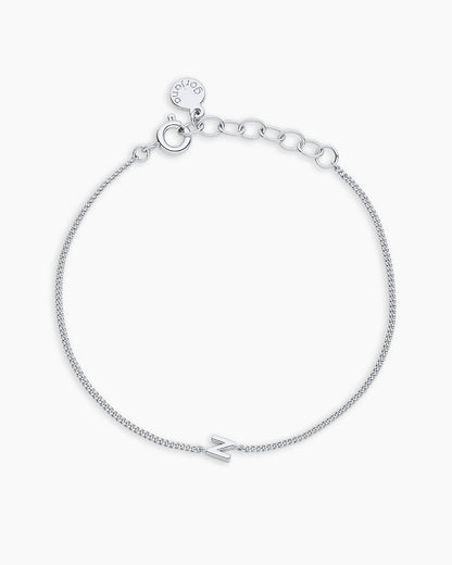 Wilder Mini Alphabet Bracelet || option:: Silver Plated, N