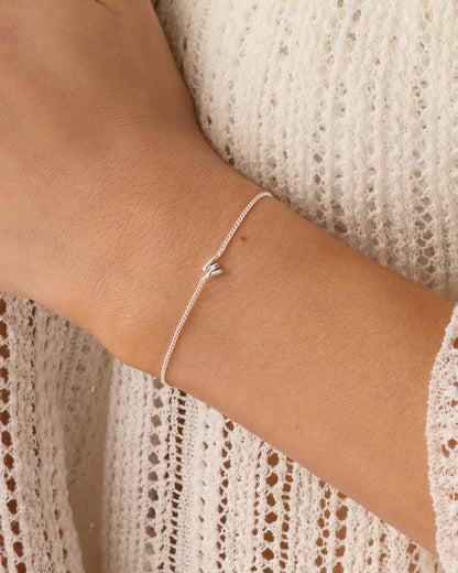 Wilder Mini Alphabet Bracelet || option:: Silver Plated, W