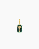 Malachite Palm Parker Charm || option::18K Gold Plated