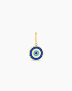 Turquoise Evil Eye Parker Charm || option::18K Gold Plated, Blue