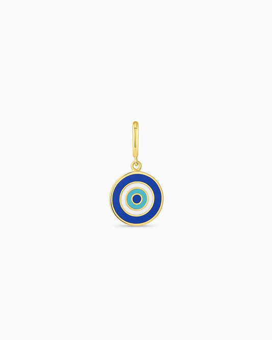 Turquoise Evil Eye Parker Charm || option::18K Gold Plated, Blue