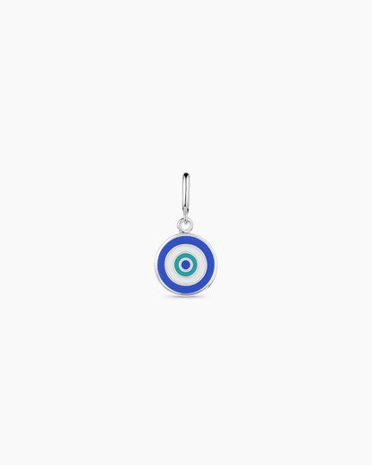 Turquoise Evil Eye Parker Charm || option::Silver Plated, Blue