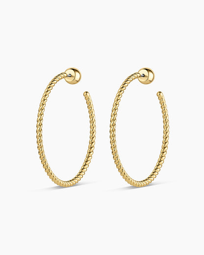 Crew Large Hoops || option::18K Gold Plated