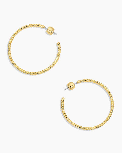 Crew Large Hoops || option::18K Gold Plated