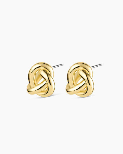 Infinity Knot Studs || option::18K Gold Plated