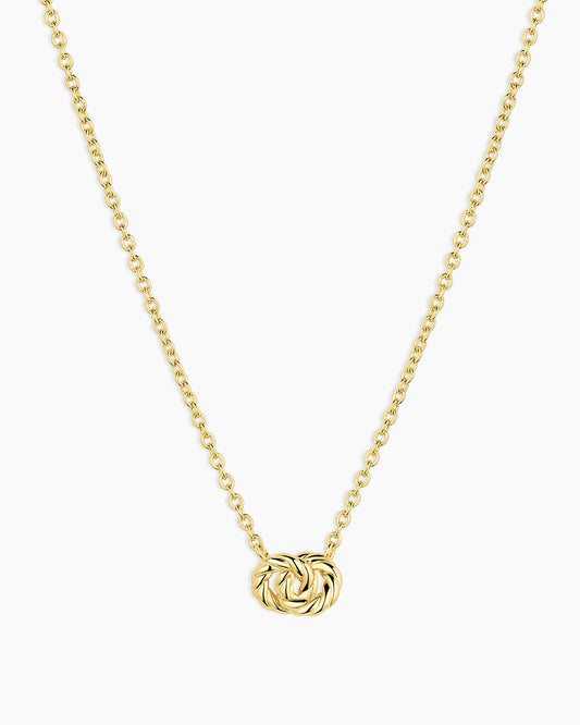 Crew Interlocking Necklace || option::18K Gold Plated