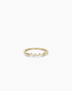Diamond and White Sapphire Amara Cluster Ring || option::14K Solid Gold
