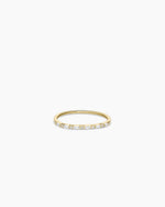 Diamond and White Sapphire Amara Row Ring || option::14K Solid Gold