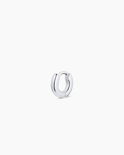 Lou Charm Huggie || option::Rhodium Plated
