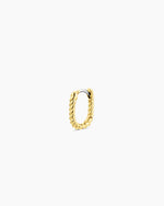 Crew Link Charm Huggie || option::18K Gold Plated