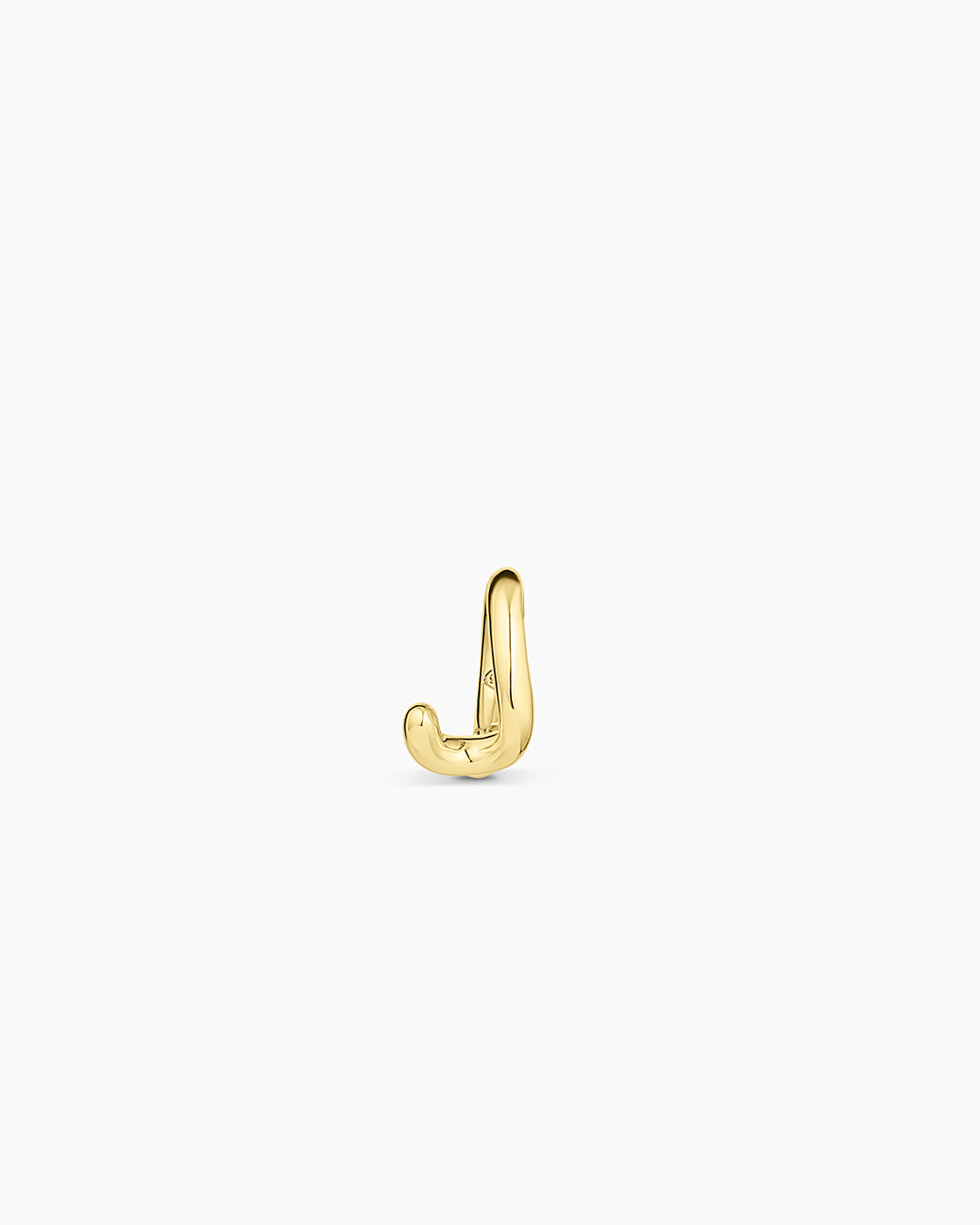 Alphabet Huggie || option::18K Gold Plated, J