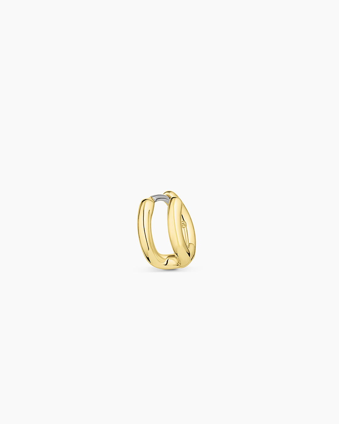 Alphabet Huggie || option::18K Gold Plated, U