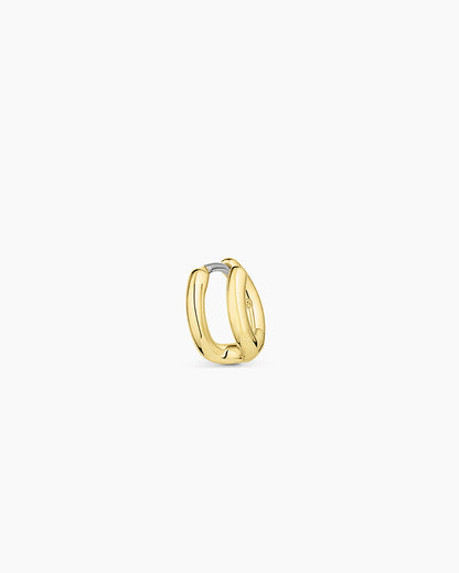 Alphabet Huggie || option::18K Gold Plated, U